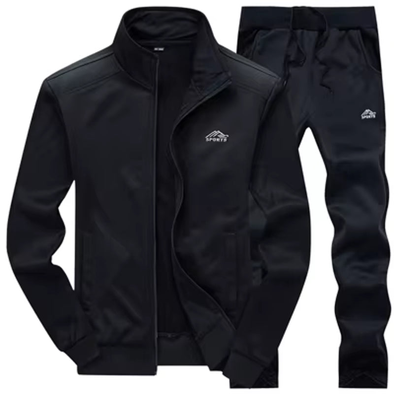 Men Sportwear Sets Fashion Autumn Spring Sporting Suit Sweatshirt +Sweatpants Mens Clothing 2 Pieces Sets Slim Tracksuit Hoodies