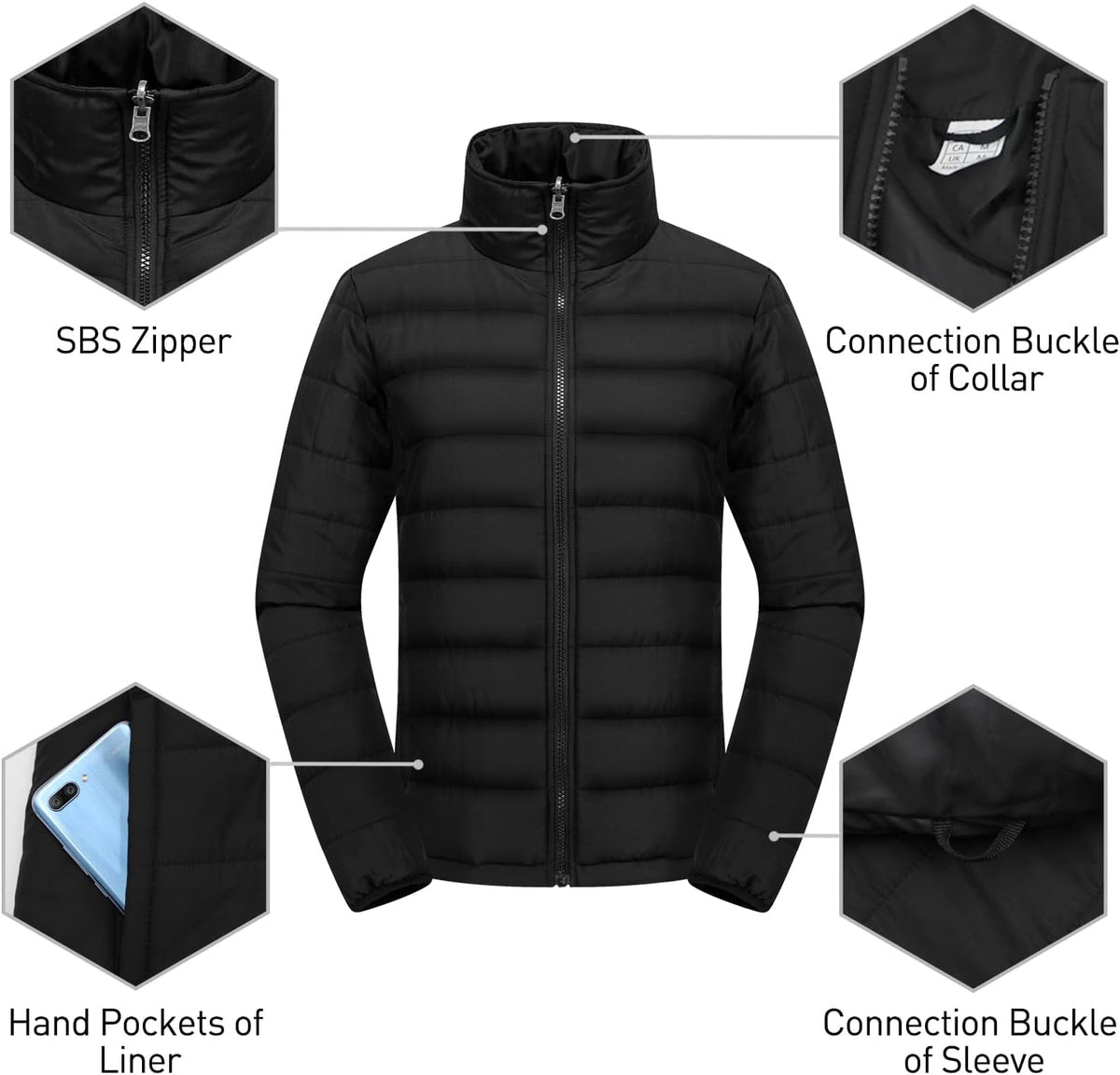 Men'S Winter Coat 3-In-1 Ski Snow Jacket with Puffer Liner