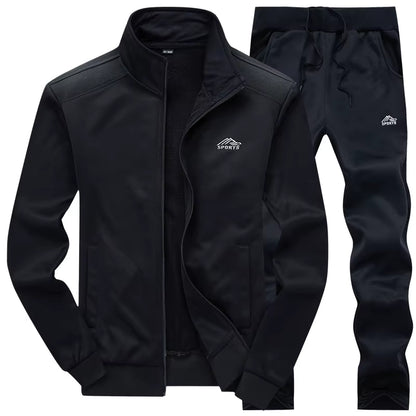 Men Sportwear Sets Fashion Autumn Spring Sporting Suit Sweatshirt +Sweatpants Mens Clothing 2 Pieces Sets Slim Tracksuit Hoodies
