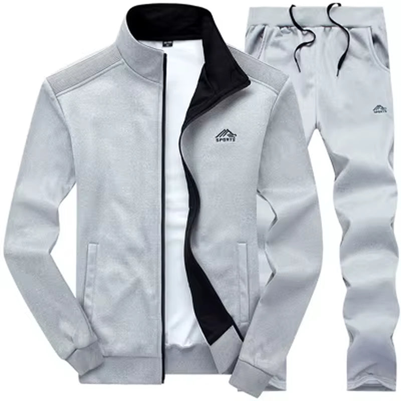 Men Sportwear Sets Fashion Autumn Spring Sporting Suit Sweatshirt +Sweatpants Mens Clothing 2 Pieces Sets Slim Tracksuit Hoodies