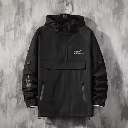 2025 Men Streetwear Jackets and Coats Hip Hop Harajuku Men'S Windbreaker Overcoat Mens Clothing