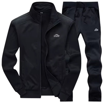 Men Sportwear Sets Fashion Autumn Spring Sporting Suit Sweatshirt +Sweatpants Mens Clothing 2 Pieces Sets Slim Tracksuit Hoodies