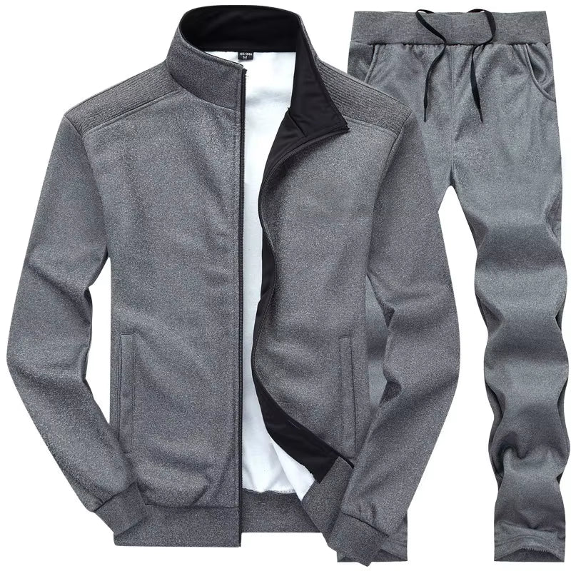 Men Sportwear Sets Fashion Autumn Spring Sporting Suit Sweatshirt +Sweatpants Mens Clothing 2 Pieces Sets Slim Tracksuit Hoodies