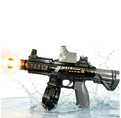 Electric Water Guns for Adults & Kids, Automatic Squirt Guns with LED Lights, 26FT Long Range, Large Capacity Water Blaster, Summer Outdoor Beach Pool Party Toys Gifts for Boys Girls (M4A1)