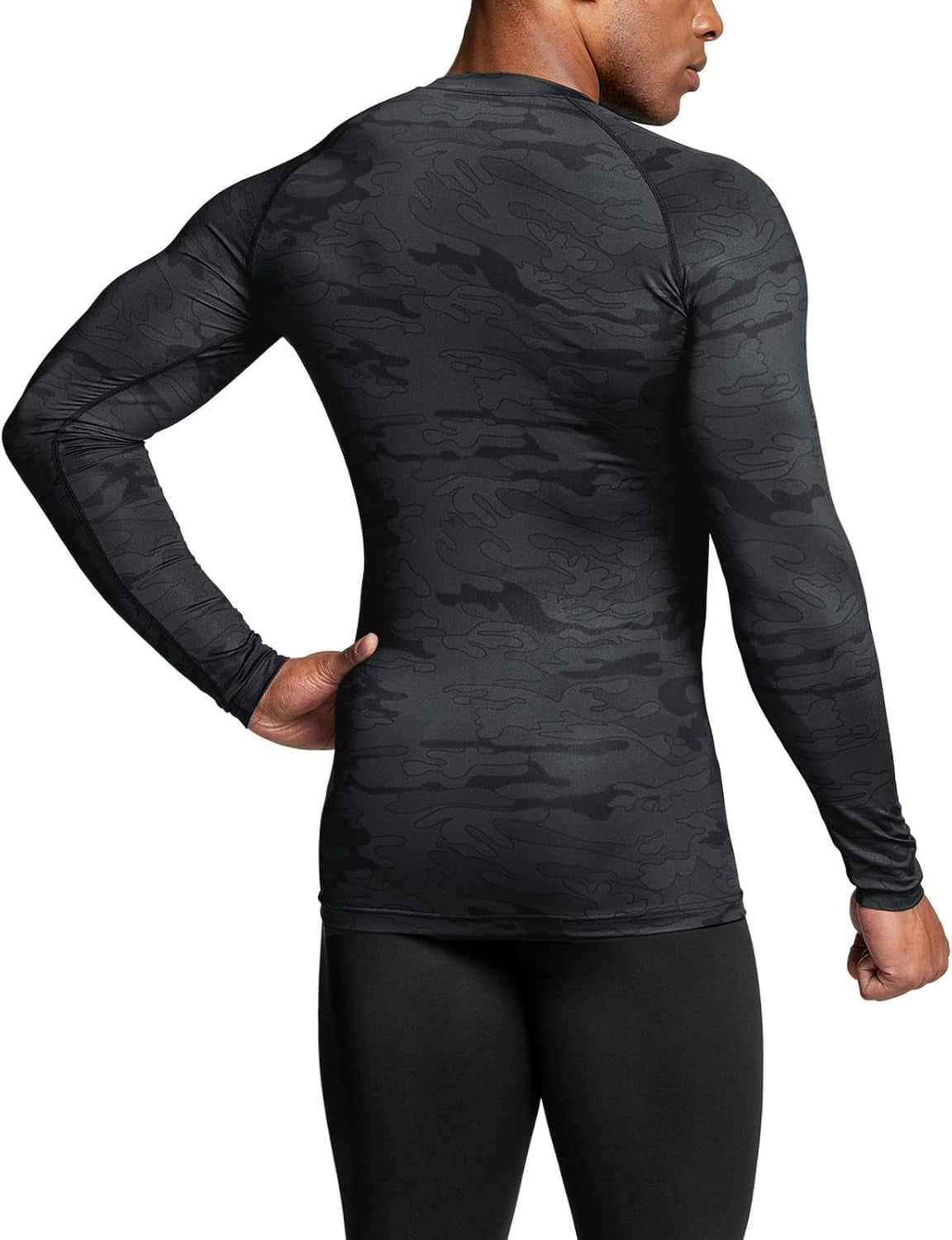 Men'S UPF 50+ Compression Shirts, Cool Dry Long Sleeve Athletic Tops, Sports Baselayer Workout Shirt