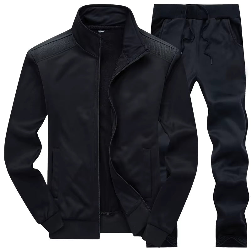 Men Sportwear Sets Fashion Autumn Spring Sporting Suit Sweatshirt +Sweatpants Mens Clothing 2 Pieces Sets Slim Tracksuit Hoodies