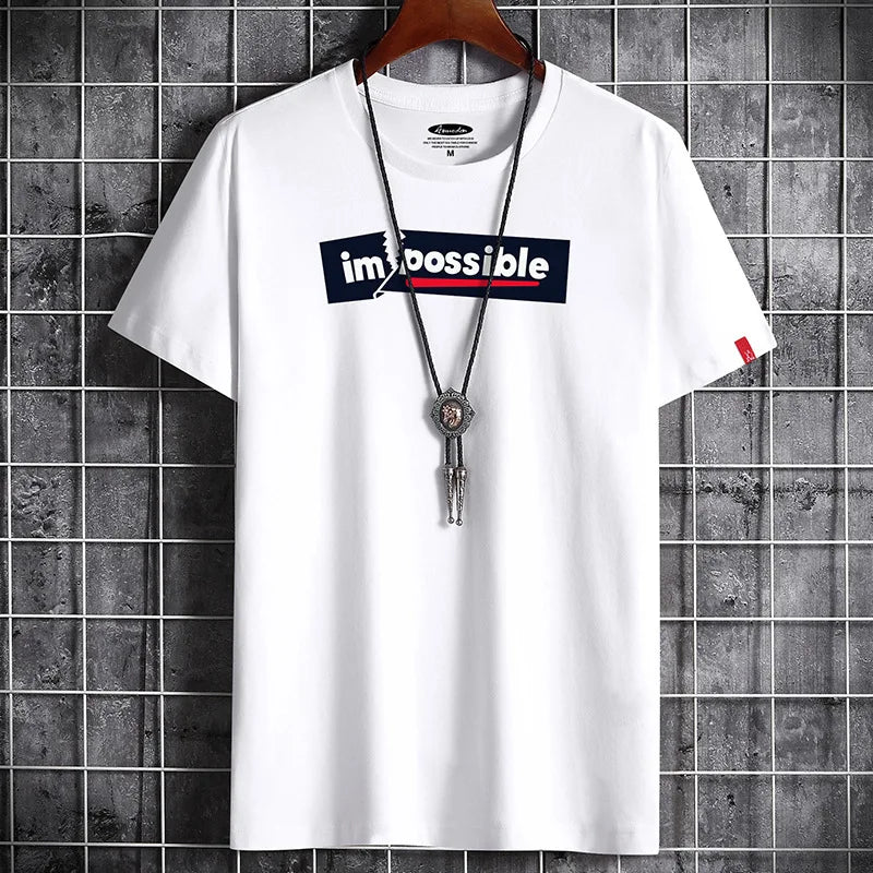 2021 Newest T Shirt for Men Clothing Fitness White O Neck Man T-Shirt for Male Oversized Anime S-6XL New Men T-Shirts Goth Punk