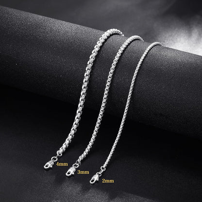 Silver Chain for Men, 925 Sterling Silver Chain Silver Necklace for Men