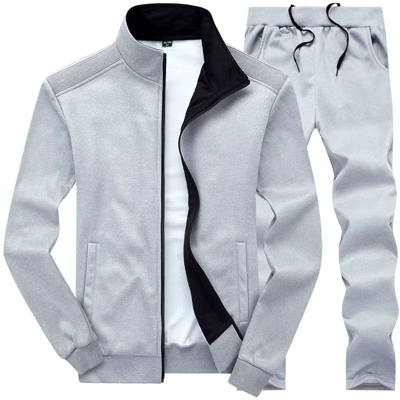Men Sportwear Sets Fashion Autumn Spring Sporting Suit Sweatshirt +Sweatpants Mens Clothing 2 Pieces Sets Slim Tracksuit Hoodies